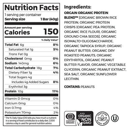 Organic Protein Bar - Peanut Butter