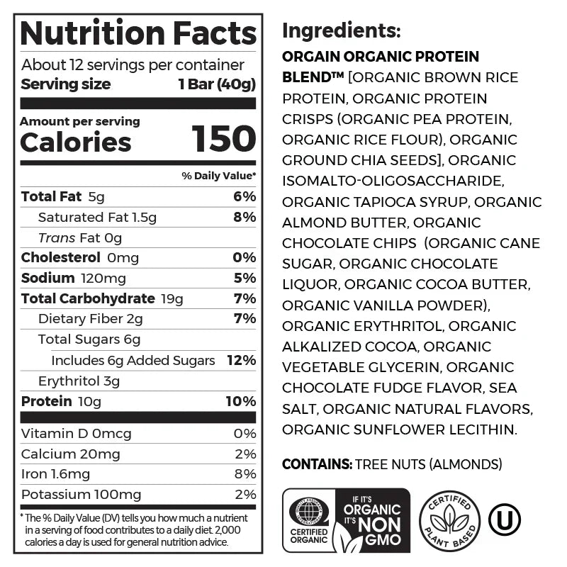 Organic Protein Bar - Chocolate Brownie